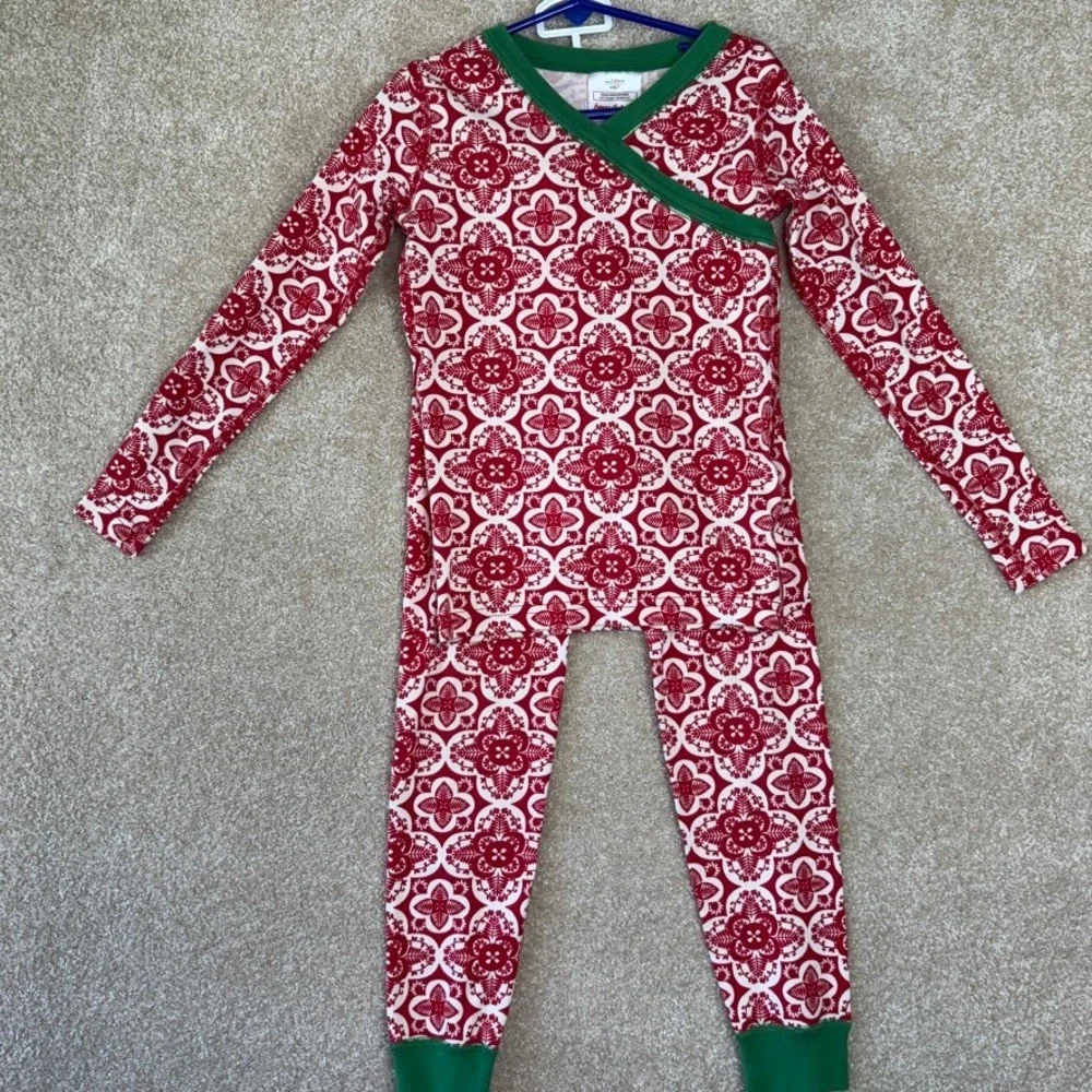 Hanna Andersson Christmas Pajama Set pjs Size 6-7 120cm Long‎ Sleeve Pants